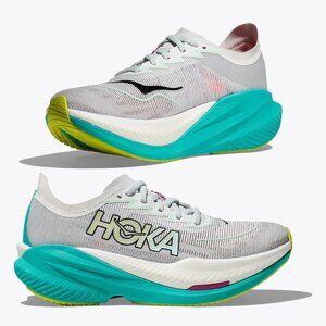 Hoka Women's Mach X 2 - Frost / Electric Aqua - Size 9